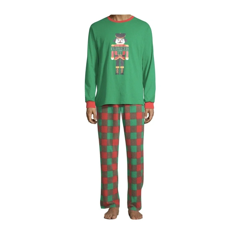 Mens Sleepy Nites Size‎ Large Crushed It Nut Cracker Pajama Set Msrp $42